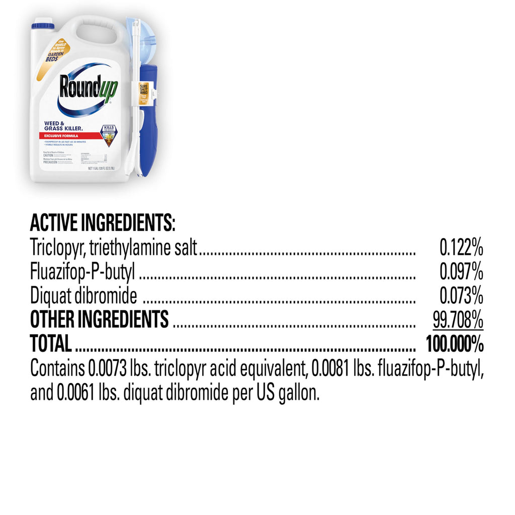 Roundup Weed & Grass Killer₄ with Sure Shot Wand, 1 gal. L600