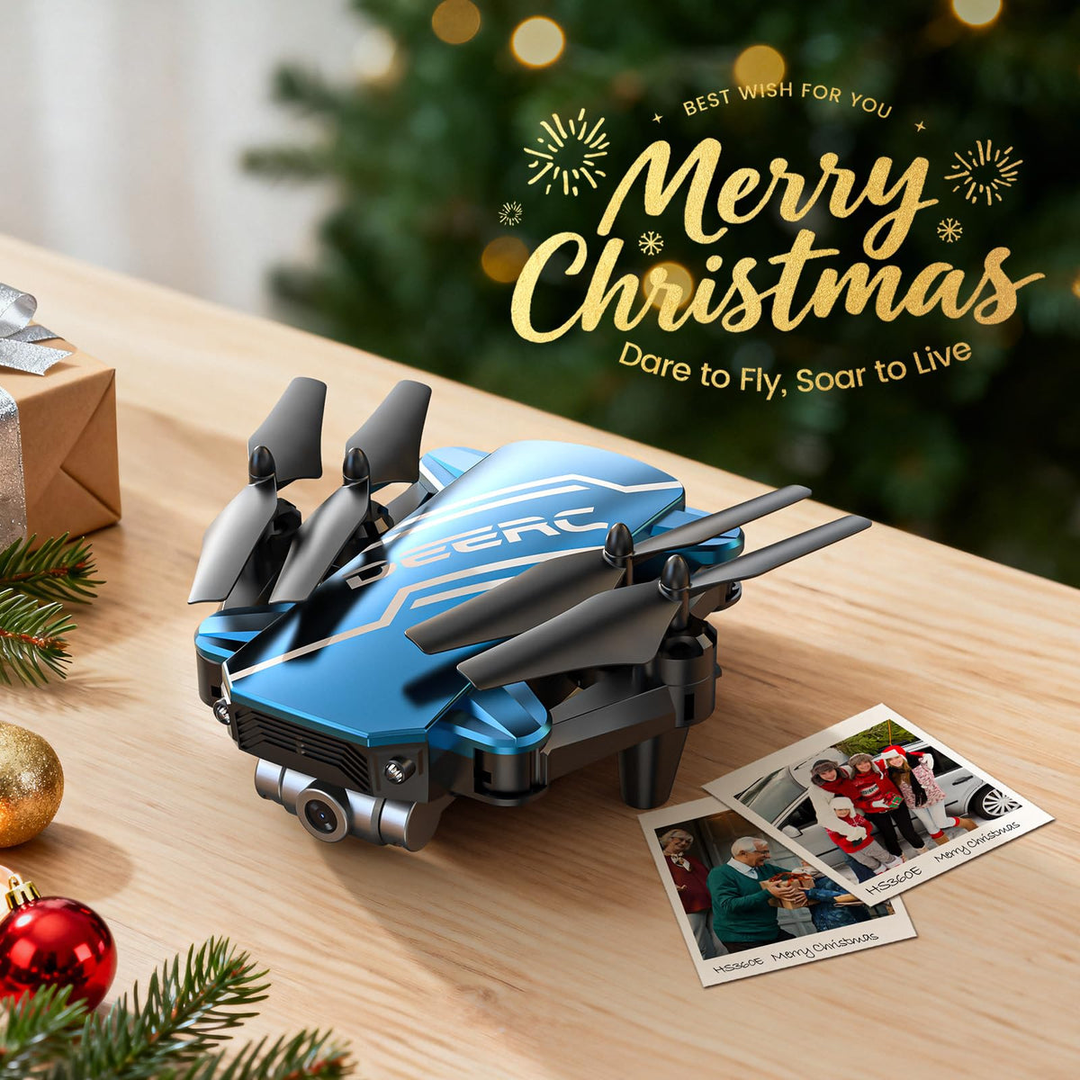 Mini Drone with 720P HD Camera Blue H414