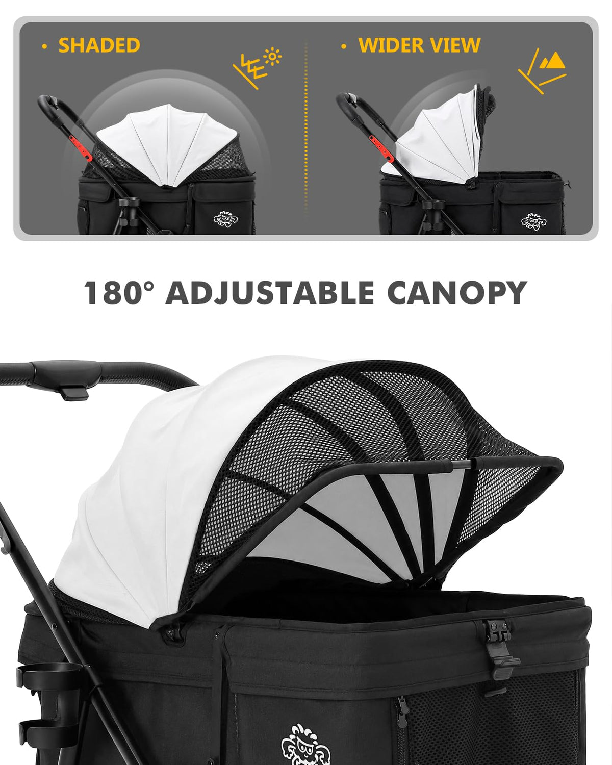 Black Foldable Dog Stroller K966