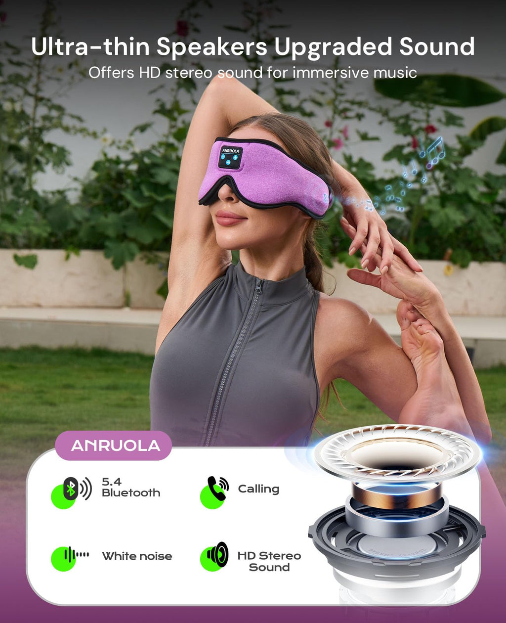 Bluetooth Sleep Mask with Blackout Eye Mask Q2821