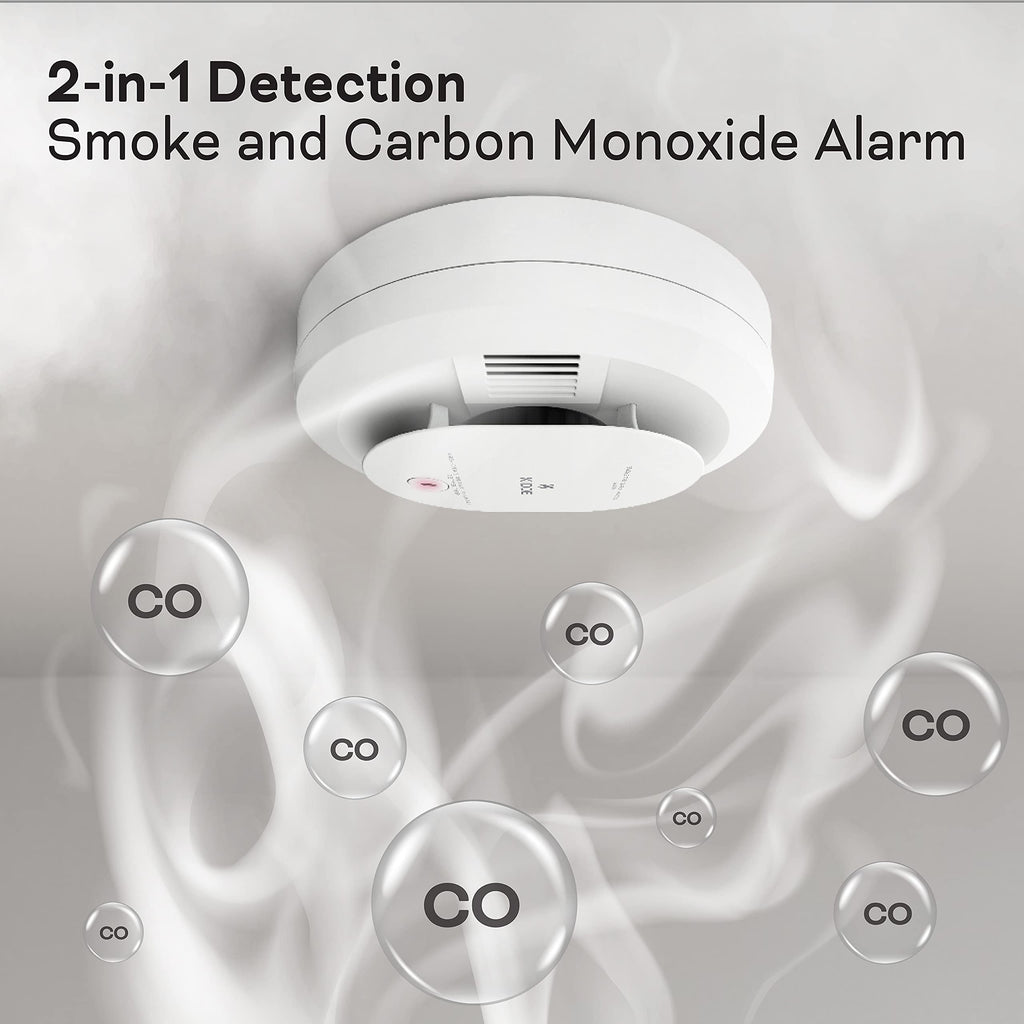 Hardwired Smoke & Carbon Monoxide Detector with Battery Backup, 2 Pack R36349