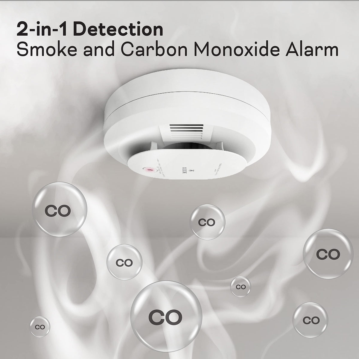 Hardwired Smoke & Carbon Monoxide Detector with Battery Backup, 2 Pack R36349