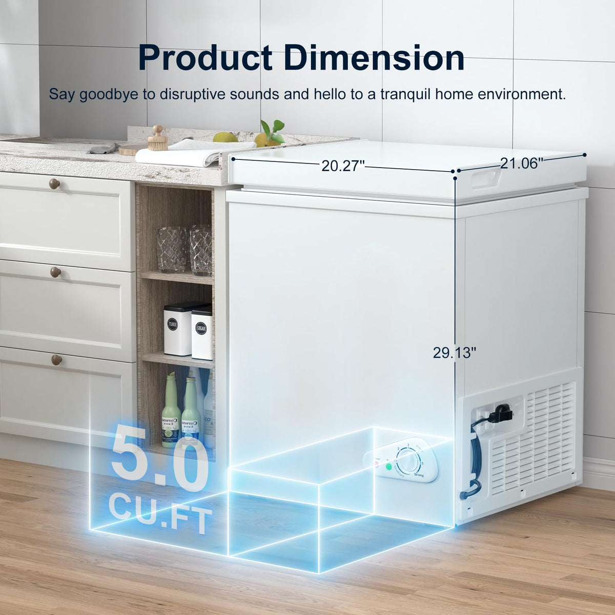 5.0 Cubic Feet White Chest Freezer Y89695