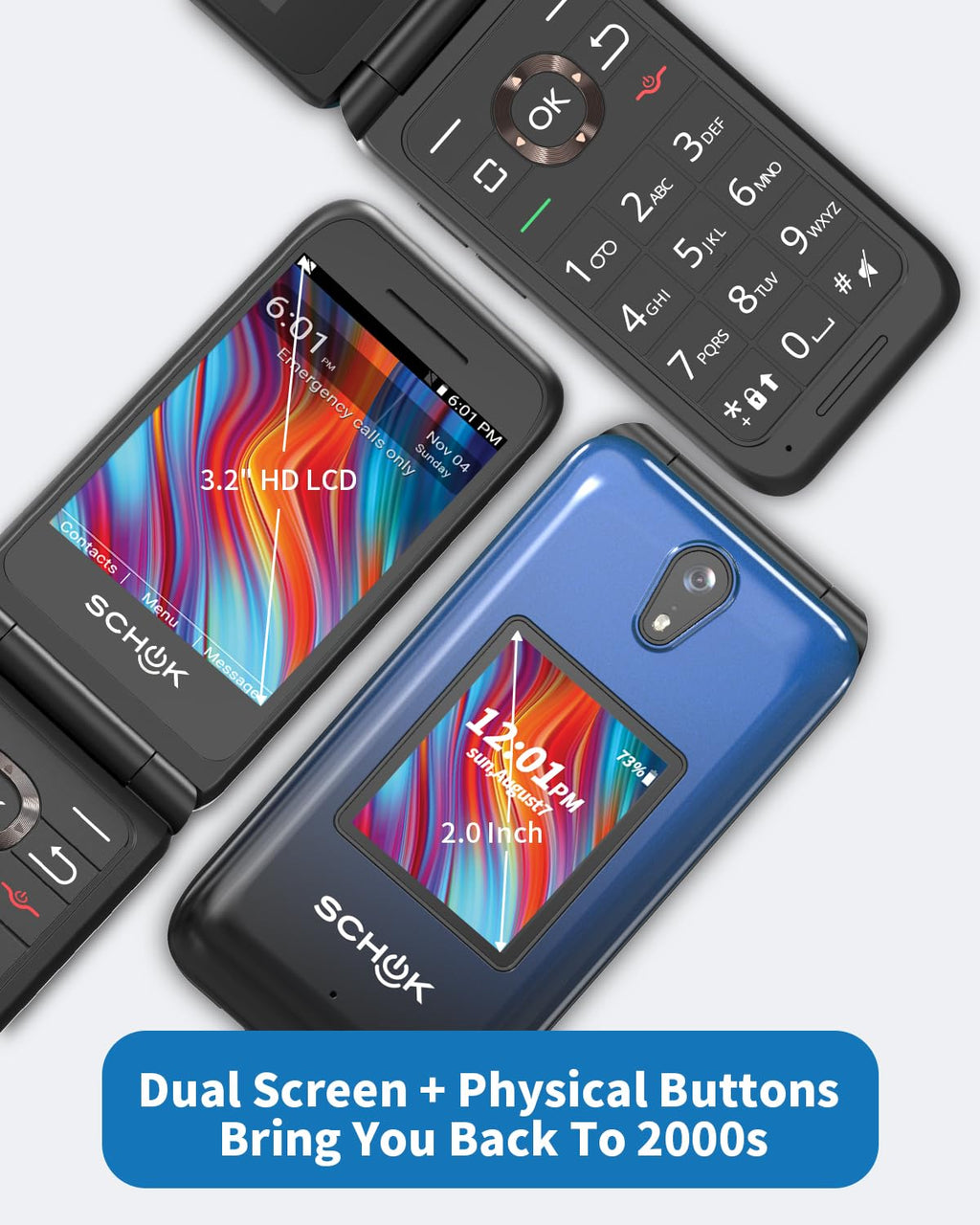 4G Flip Phone with Replaceable Shells G994