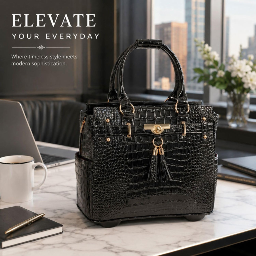 Rolling Laptop Bag for Women L814081