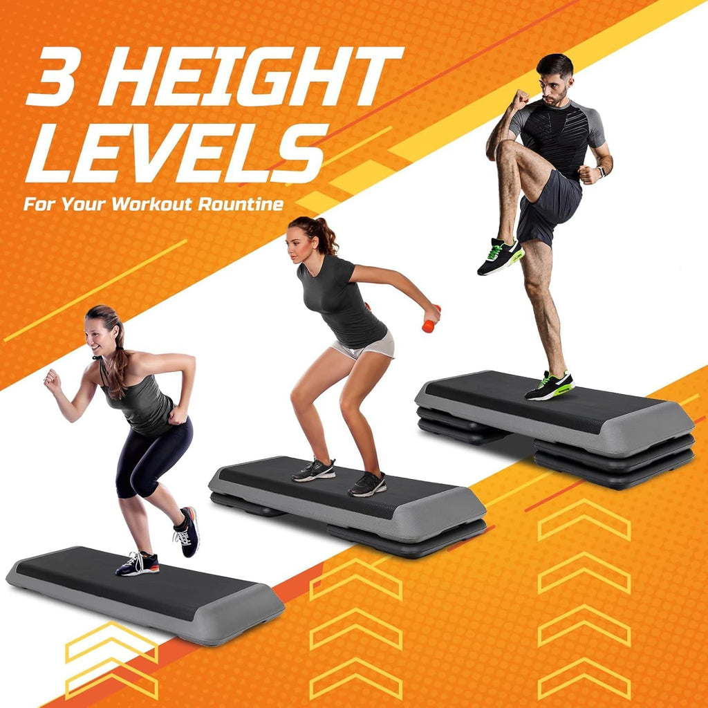 43 Inch Adjustable Aerobic Stepper with 3 Height Levels X52993