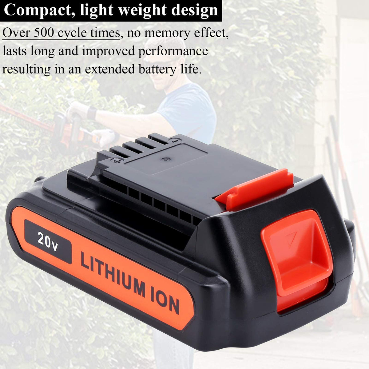 4.0Ah 20V MAX Compatible with Black and Decker Battery P157