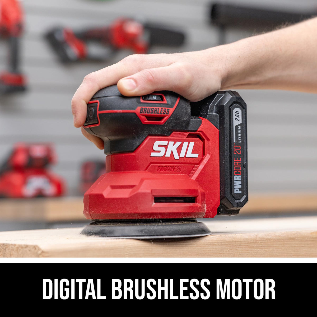 20V Brushless Random Orbital Sander Kit with 2.0Ah Battery and Charger W944