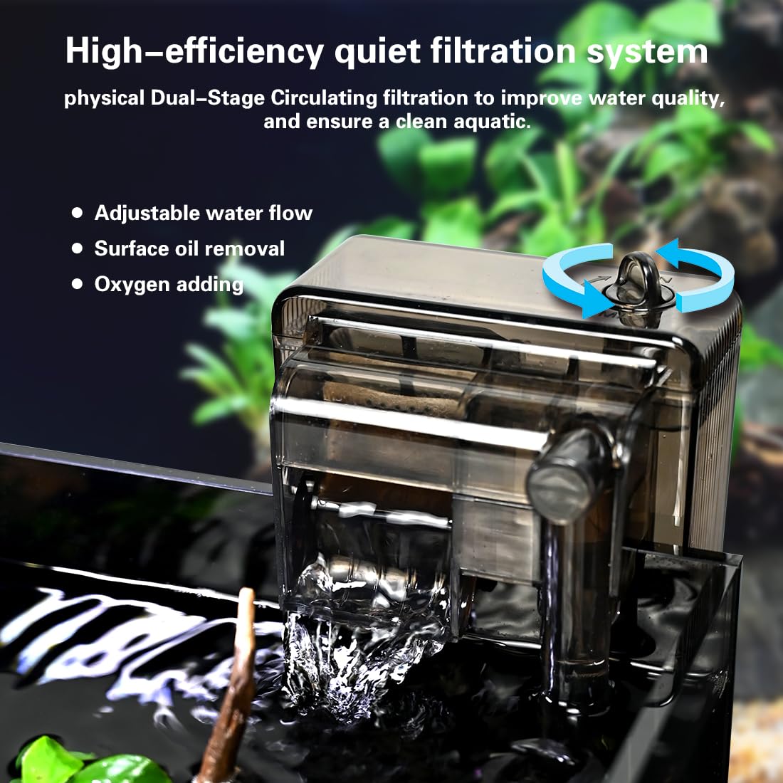 2.8 Gallon Glass Fish Tank with Light and Filter T9933