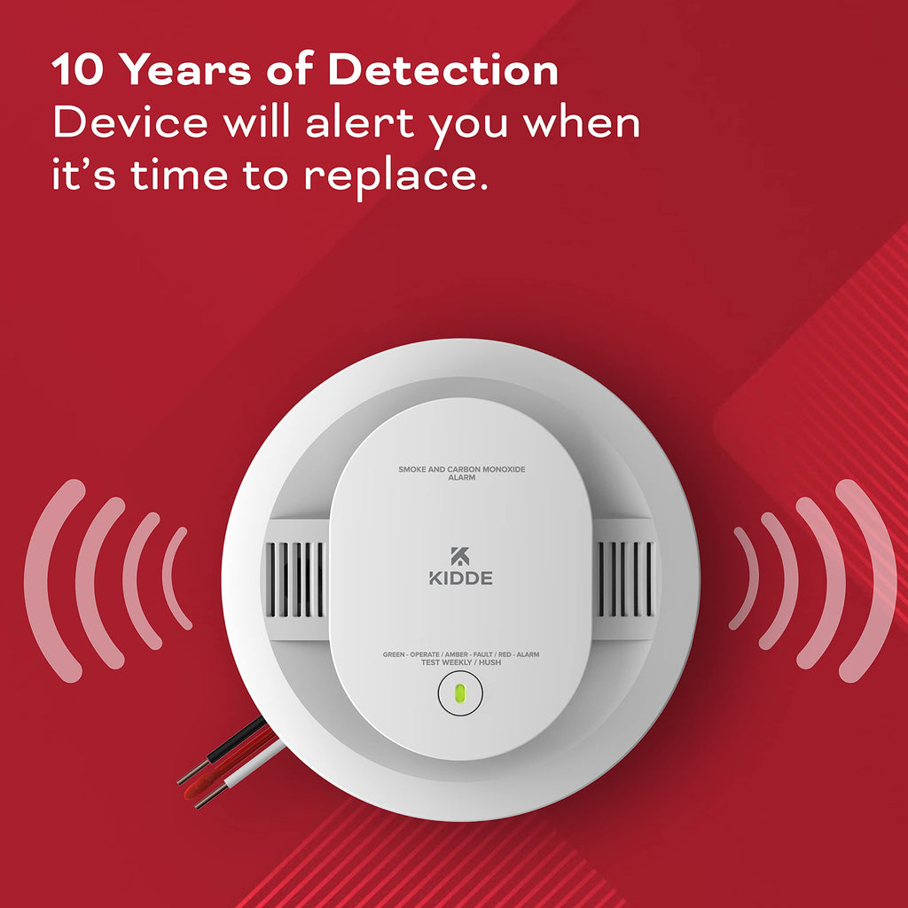 Hardwired Smoke & Carbon Monoxide Detector with Battery Backup, 2 Pack R36349