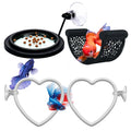 4Pcs Betta Fish Tank Accessories, Hammock, 2 Toys, 1 Feeding Ring S32182