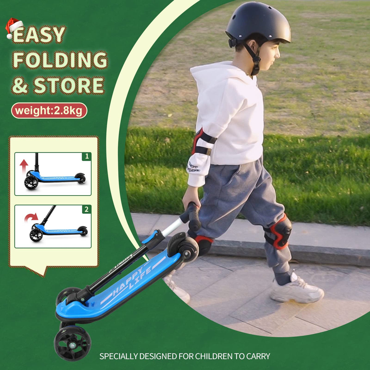 3 Wheel Scooter with 4 Adjustable Height O91535