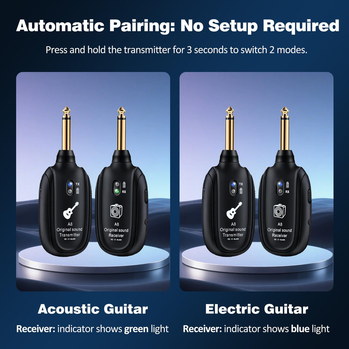 Wireless Guitar System UHF 2 Modes P5929