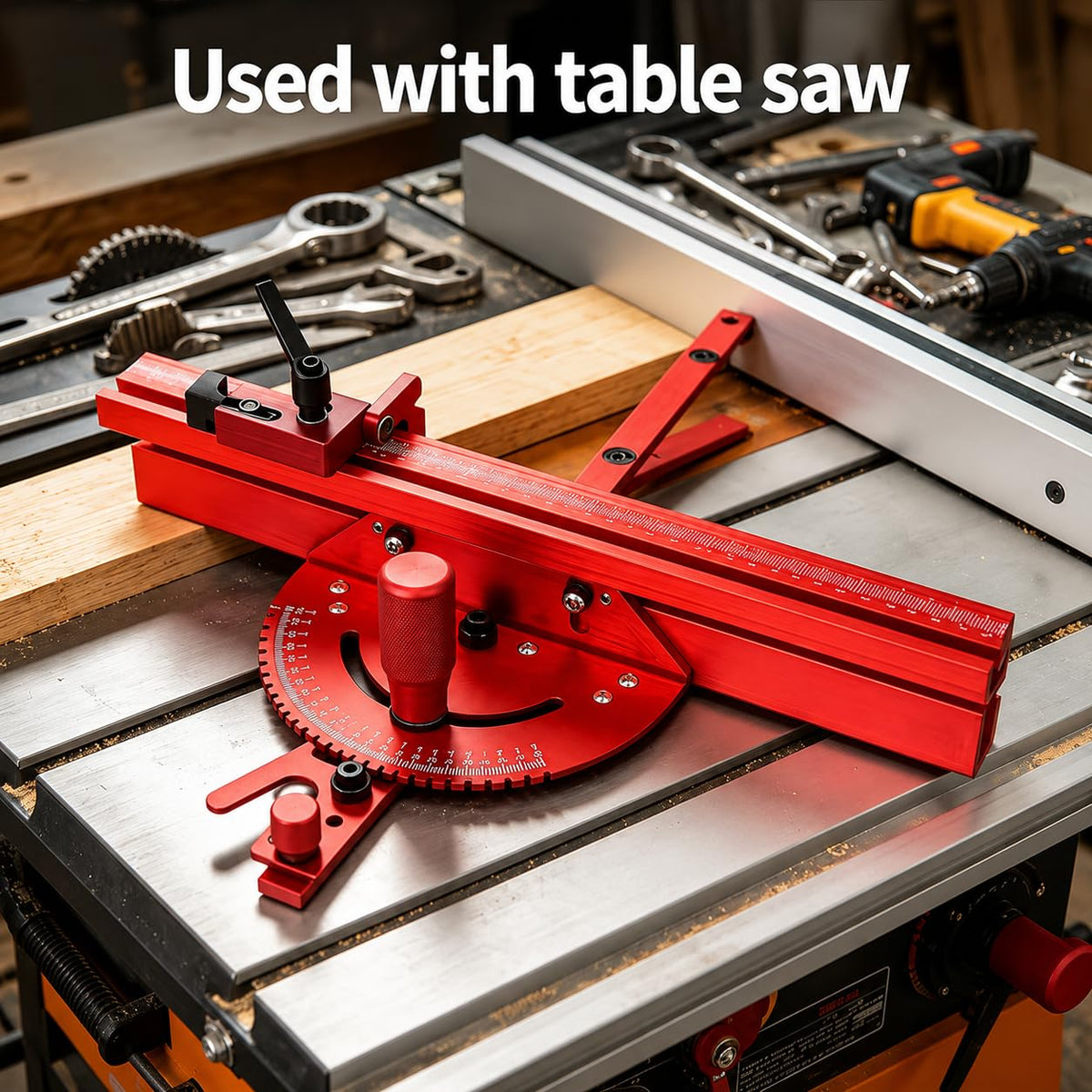 Adjustable Miter Gauge with Aluminum Fence Q329