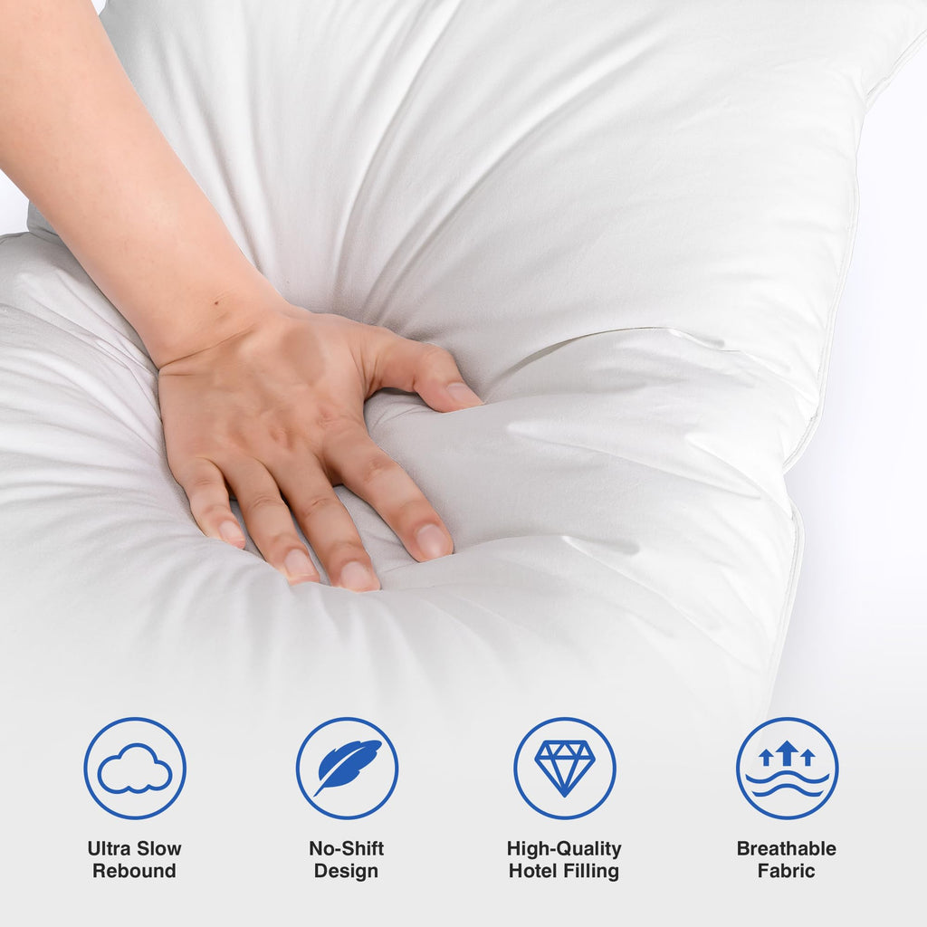 Queen Size Set of 2 Feather Pillows H523682