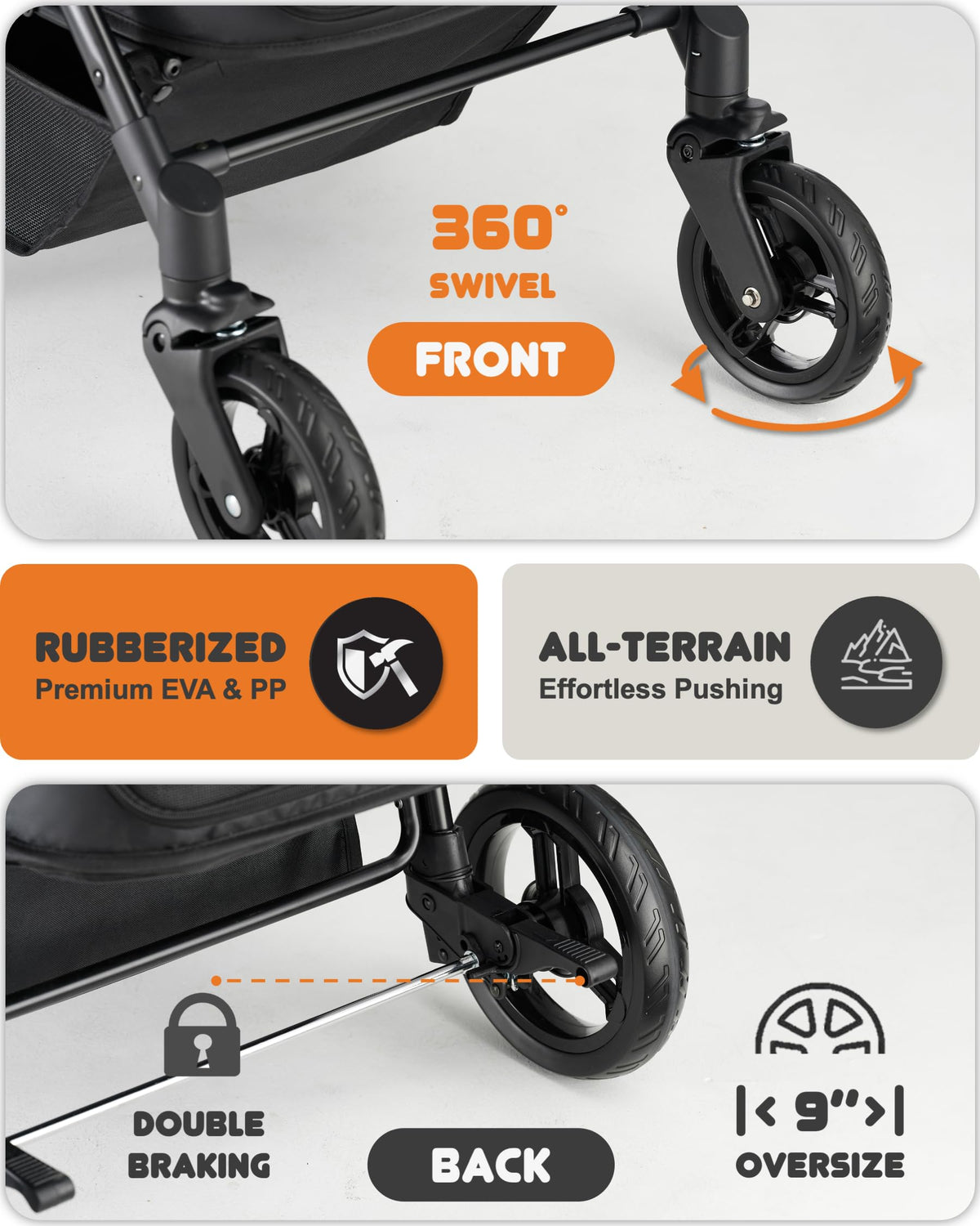 Medium Dog Stroller Up to 66lbs Z985828