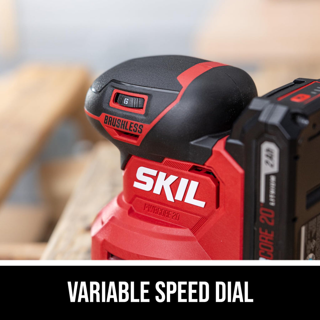 20V Brushless Random Orbital Sander Kit with 2.0Ah Battery and Charger W944