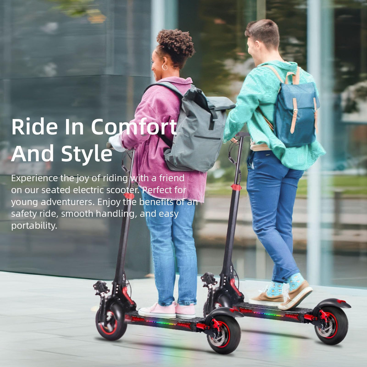 1200W 37 Mile Range 34MPH Foldable Electric Scooter with Seat Y11781