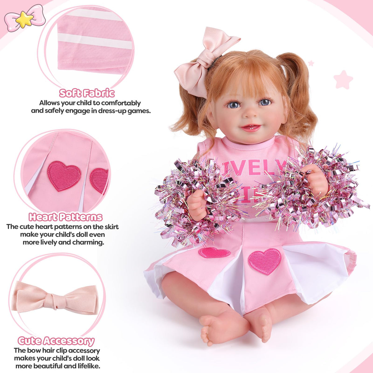 4 Pcs Reborn Baby Doll Clothes Set E104465