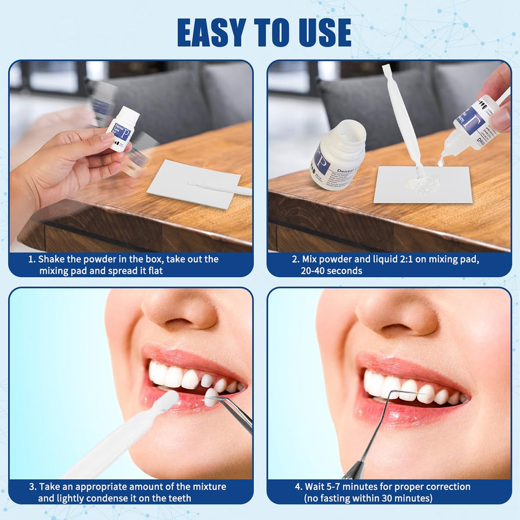 Temporary Teeth Replacement Zinc Oxide Eugenol Dental Kit 4 Pcs E875246