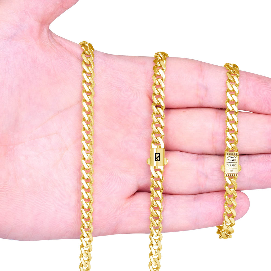 10k Yellow Gold 6mm Cuban Chain Necklace U90715