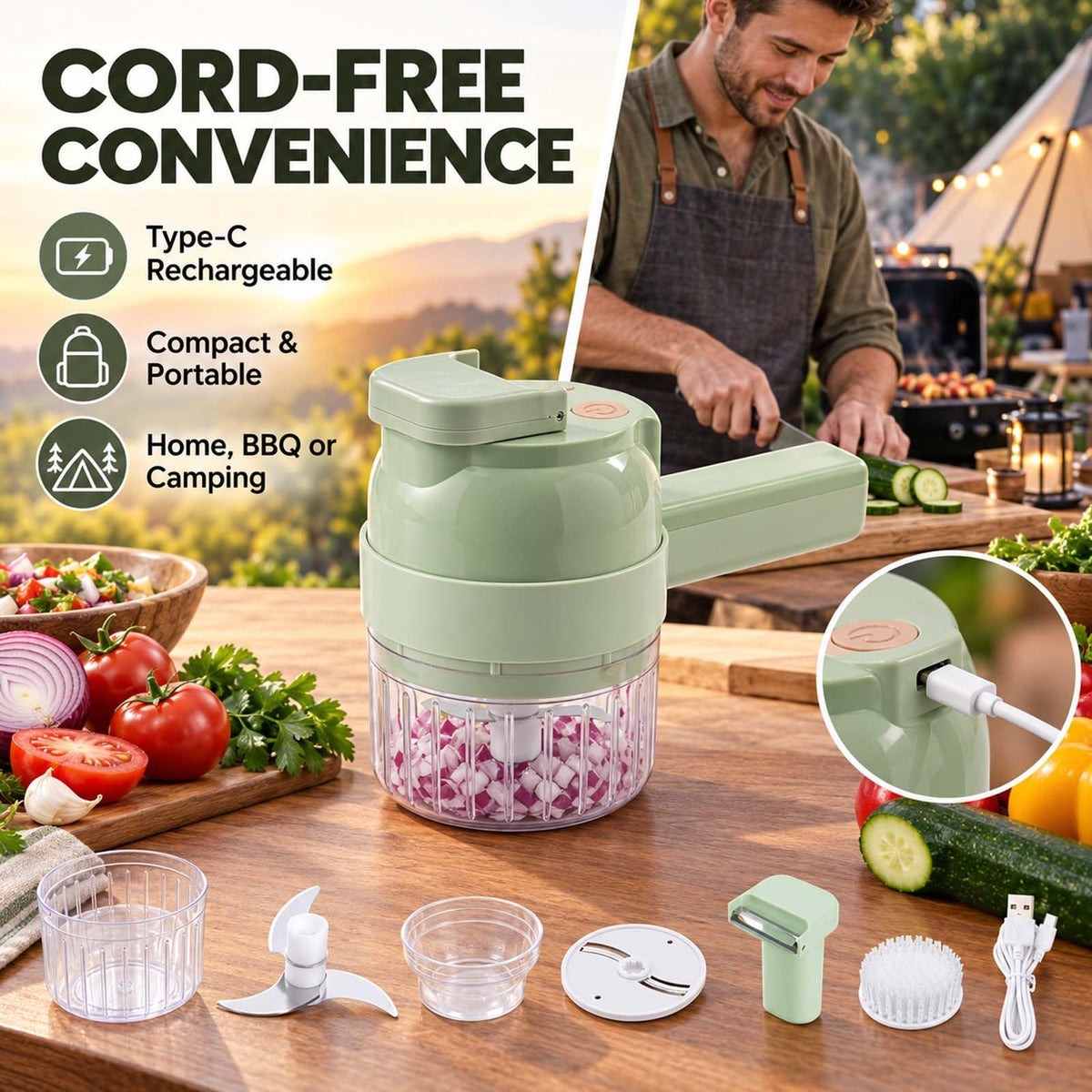 5-In-1 Electric Vegetable Chopper T43230
