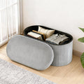 Folding Velvet Storage Ottoman X971547
