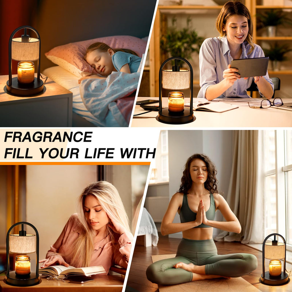 Dimmable Candle Warmer Lamp with Timer and 2 Bulbs V337026