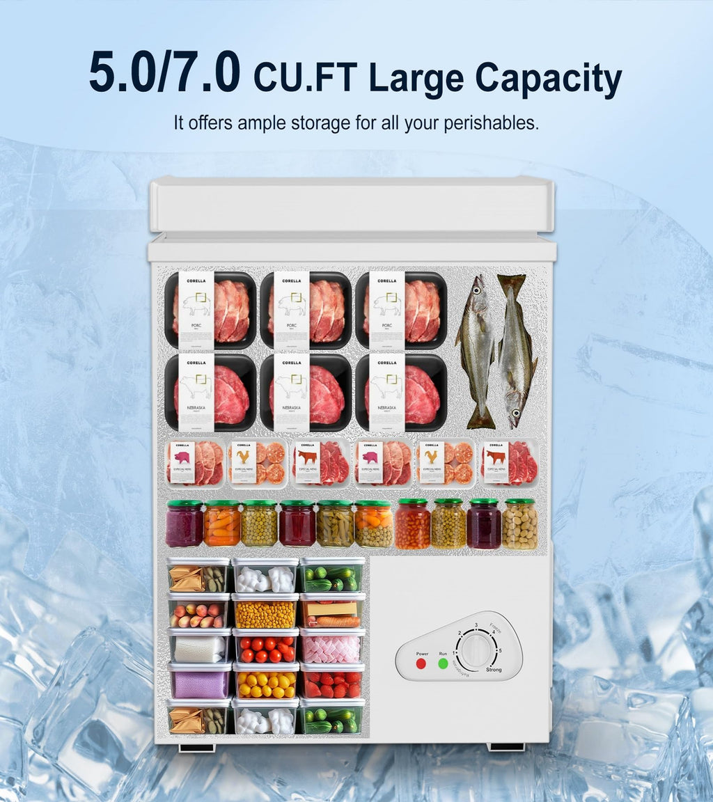 5.0 Cubic Feet White Chest Freezer Y89695