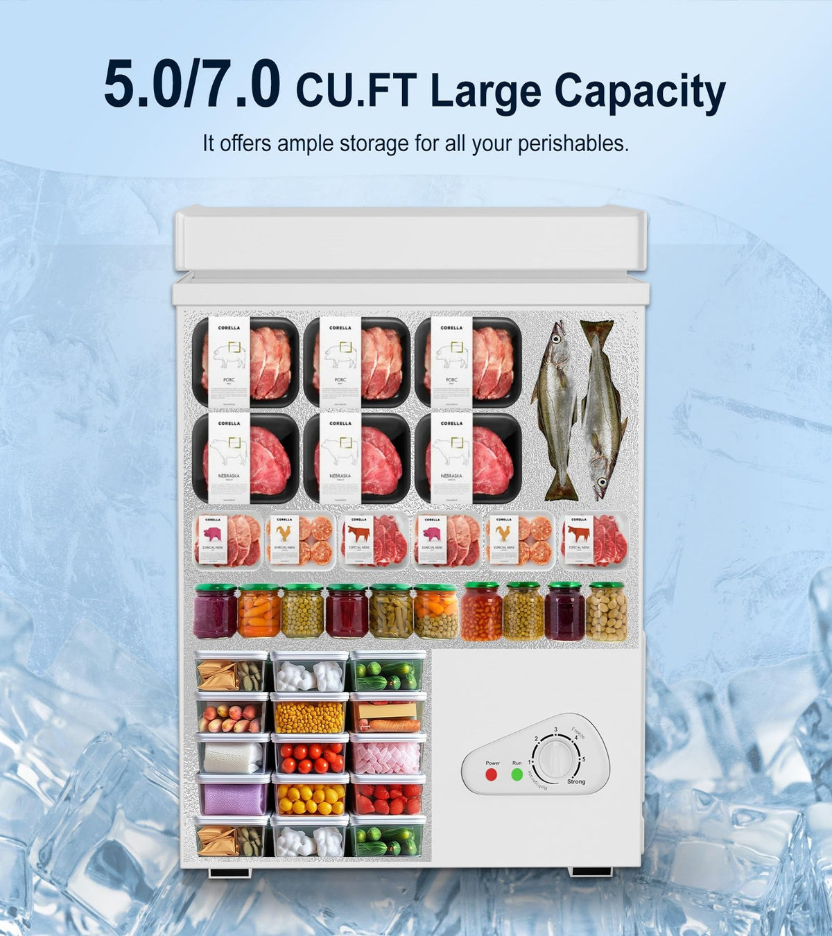 5.0 Cubic Feet White Chest Freezer Y89695