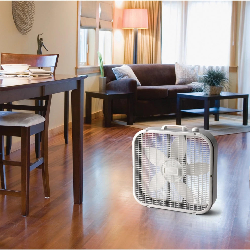 20" 3-Speed White Box Fan D99140