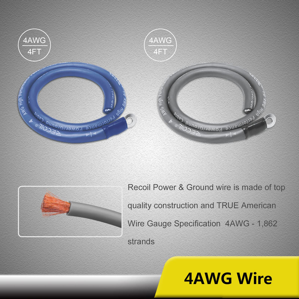0 Gauge Car Audio Amplifier Wiring Installation Kit S1074