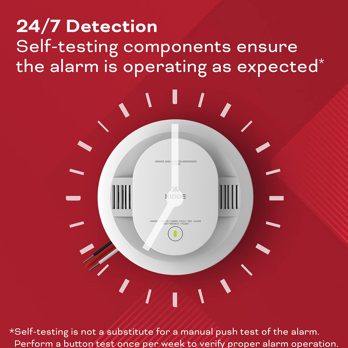 Hardwired Smoke & Carbon Monoxide Detector with Battery Backup, 2 Pack R36349