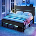 Full Size Bed Frame with Charging Station Z5091