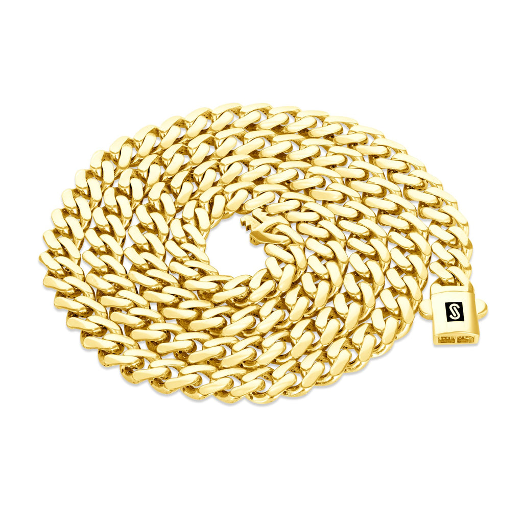 10k Yellow Gold 6mm Cuban Chain Necklace U90715