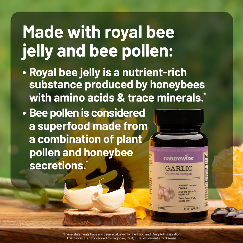 Odorless Garlic Softgels with Royal Jelly & Pollen U37477