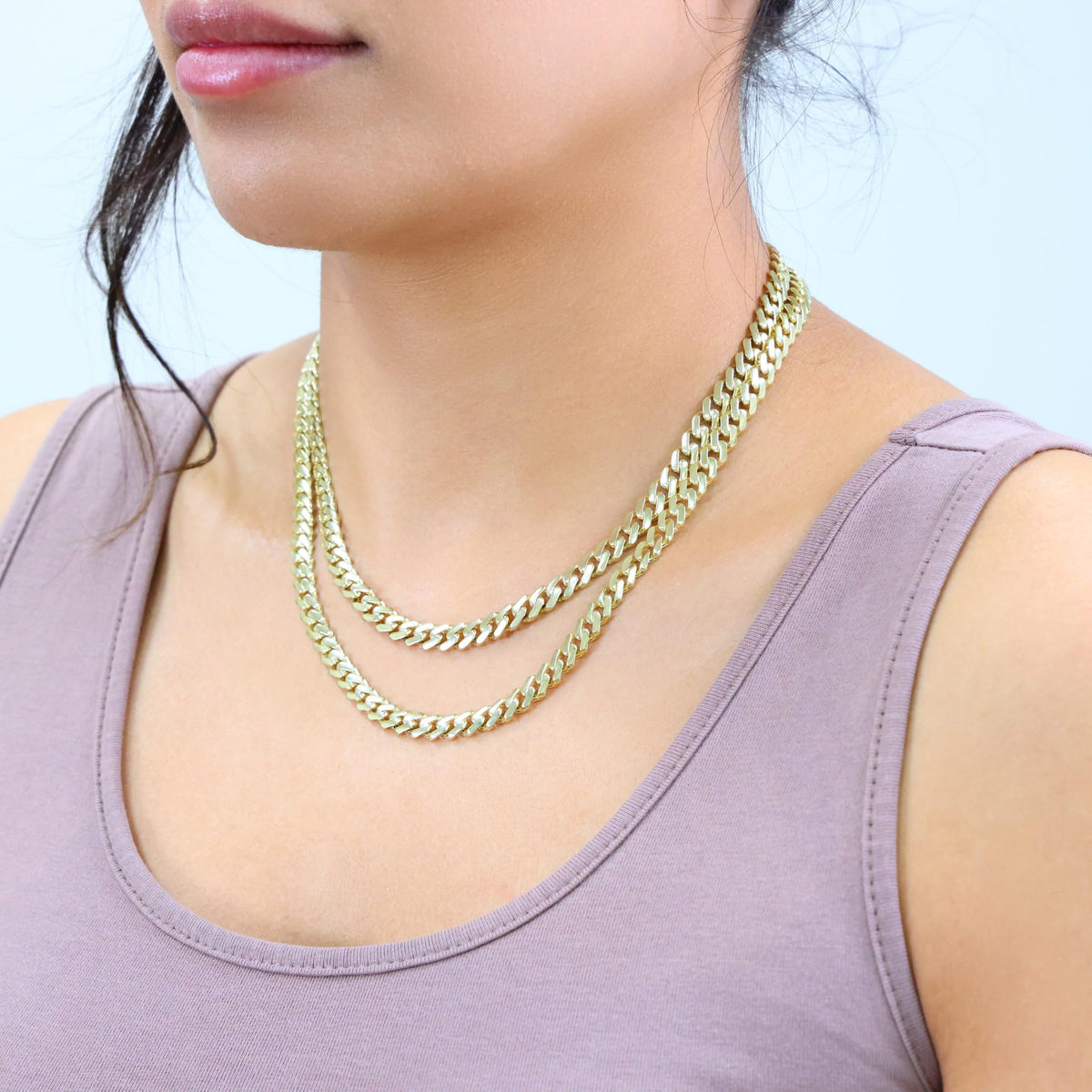 10k Yellow Gold 6mm Cuban Chain Necklace U90715