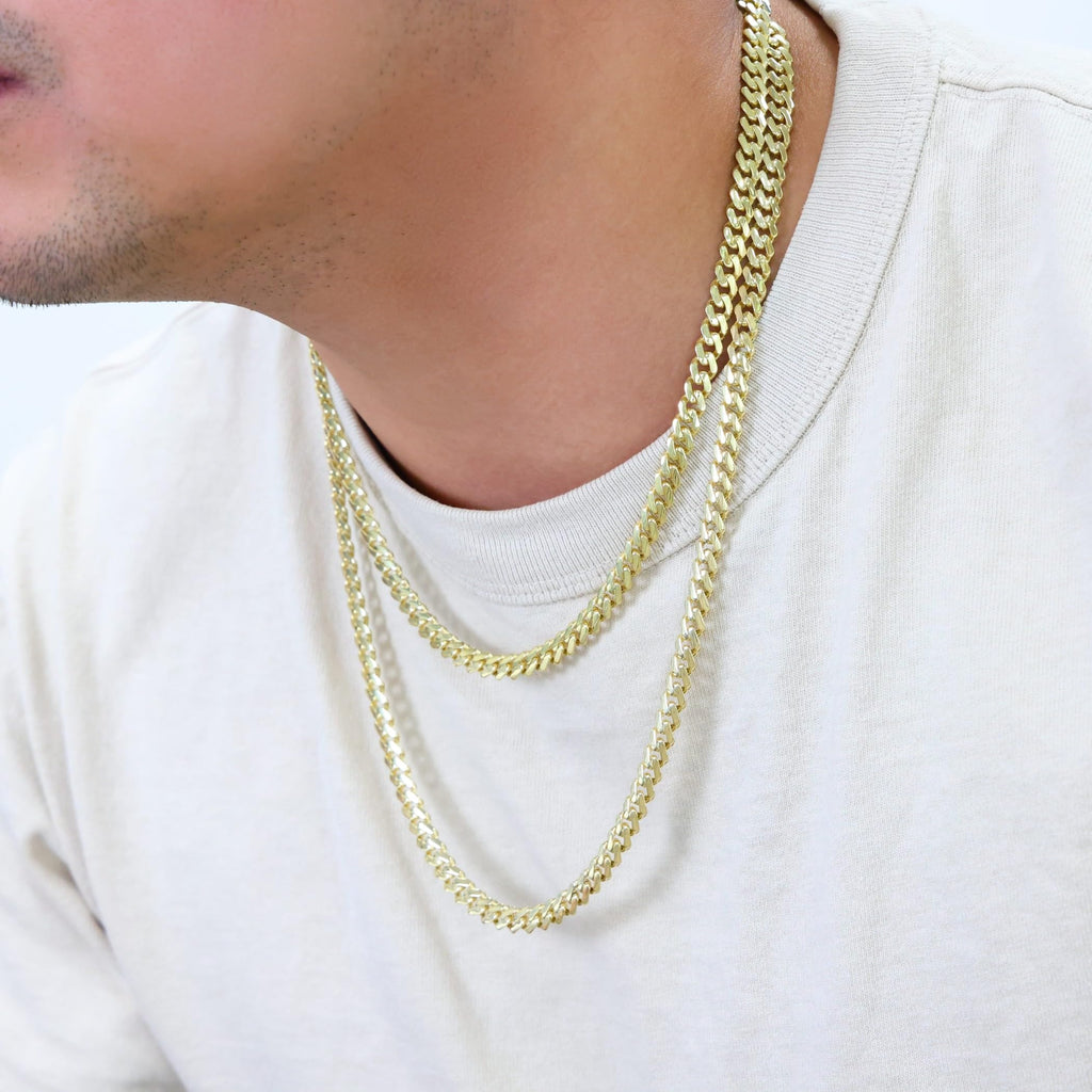 10k Yellow Gold 6mm Cuban Chain Necklace U90715