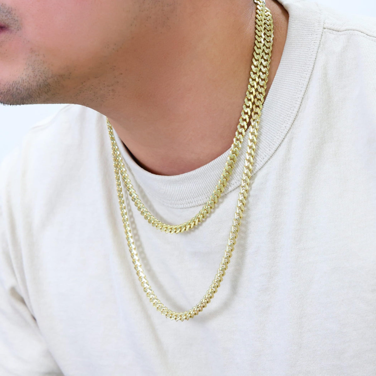 10k Yellow Gold 6mm Cuban Chain Necklace U90715