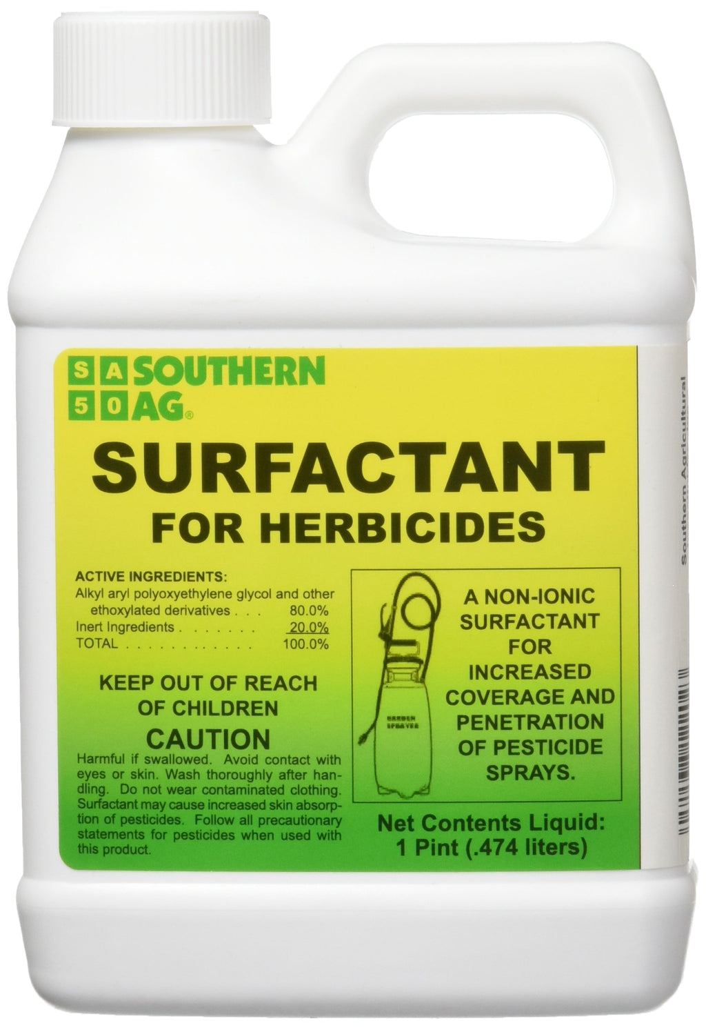 Battery Powered Backpack Sprayer, 4 gal, White & Surfactant for Herbicides Non-Ionic, 16oz O33929