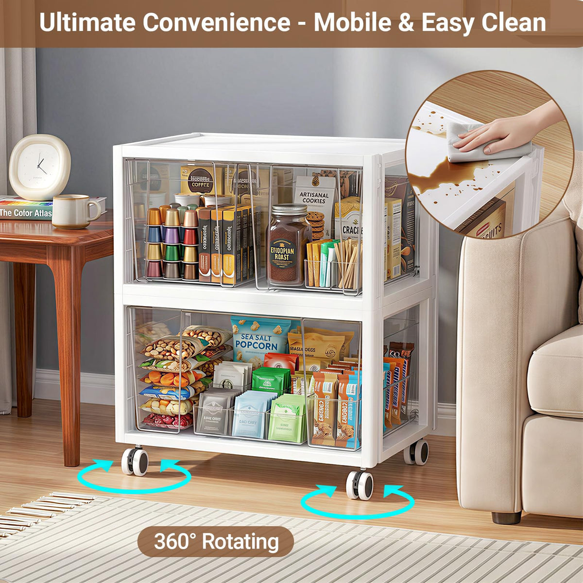 Extra Large 3 Drawer Storage Cart Q8157