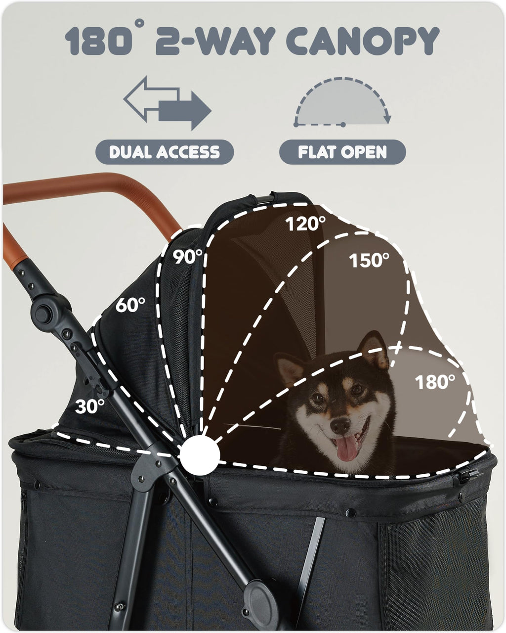 Medium Dog Stroller Up to 66lbs Z985828