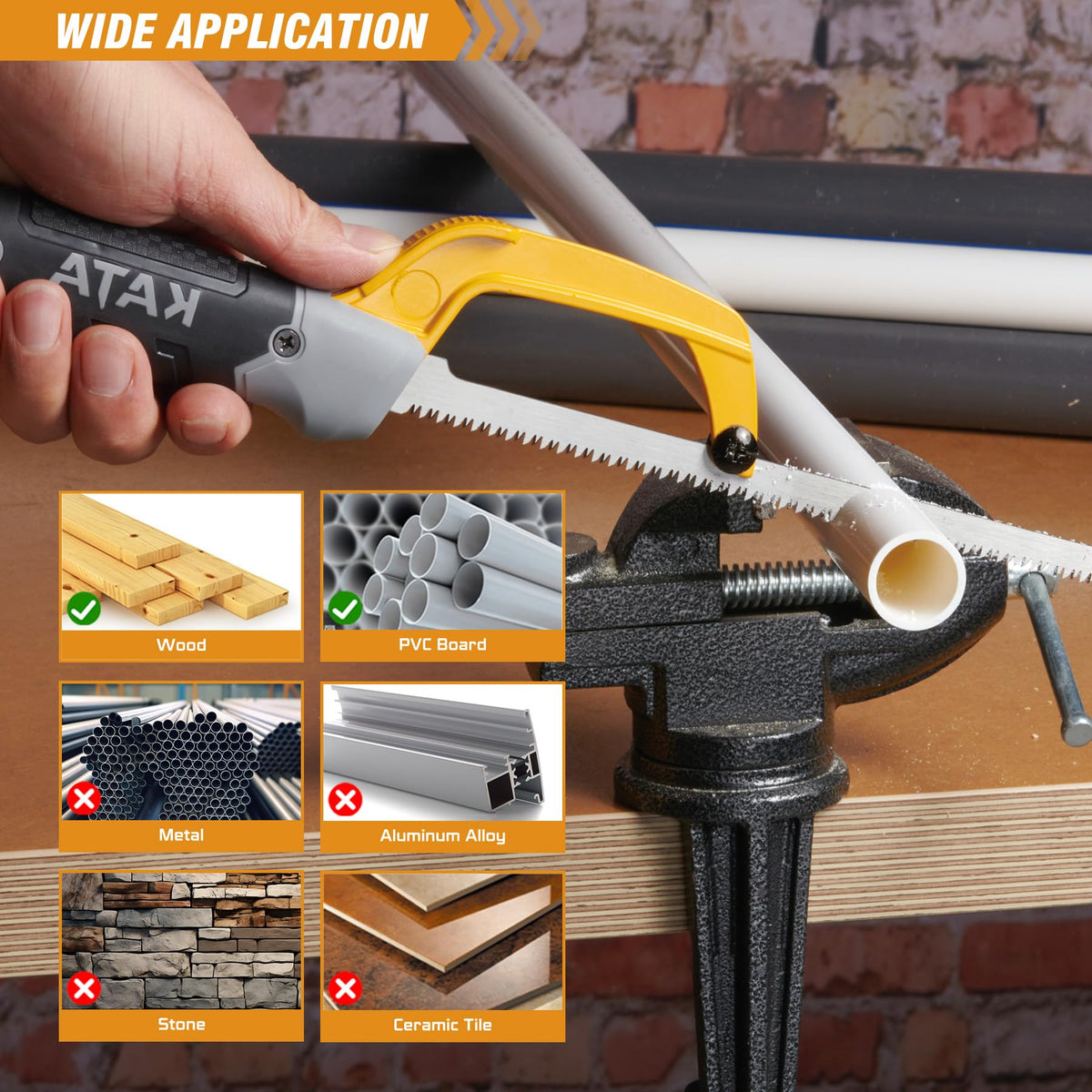 10 Inch Mini Hacksaw with 4-Piece Blades D306486