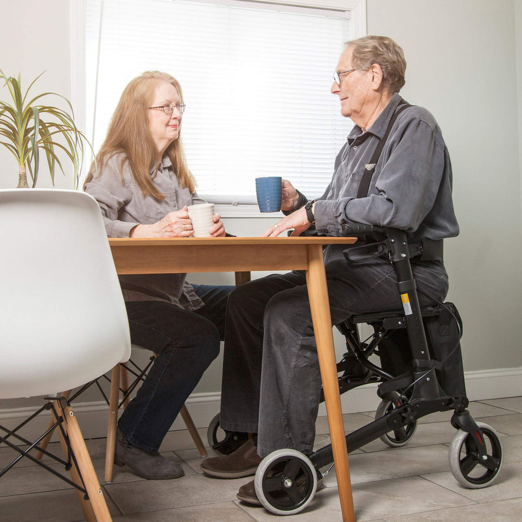 Adjustable Rollator with Seat and Backrest E422