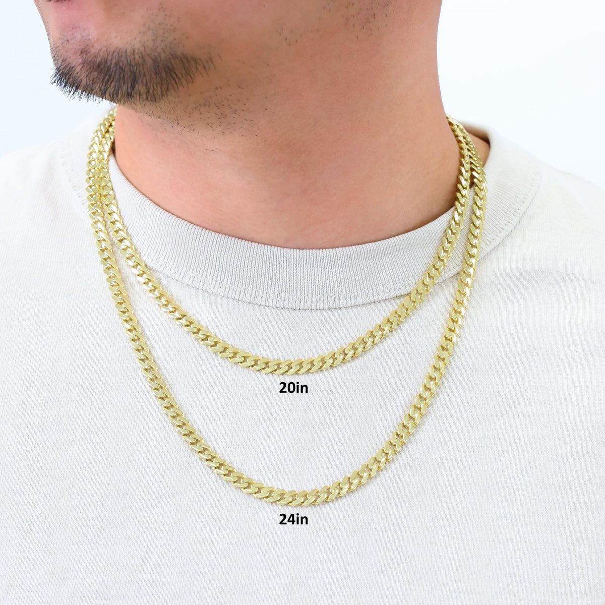 10k Yellow Gold 6mm Cuban Chain Necklace U90715