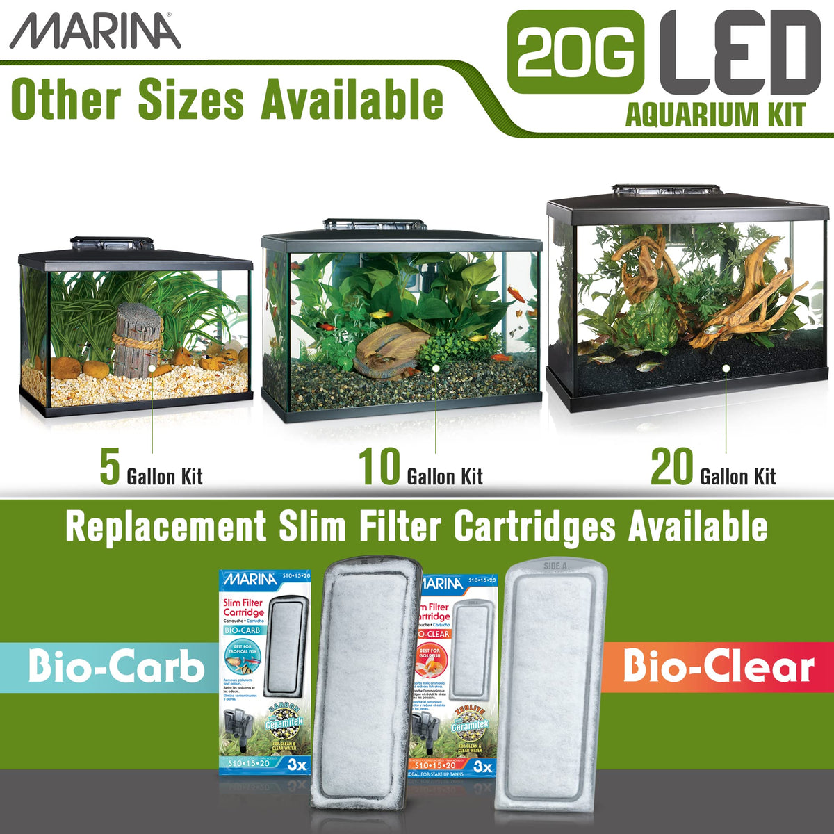 20 Gallon LED Aquarium Kit with Filter E23263