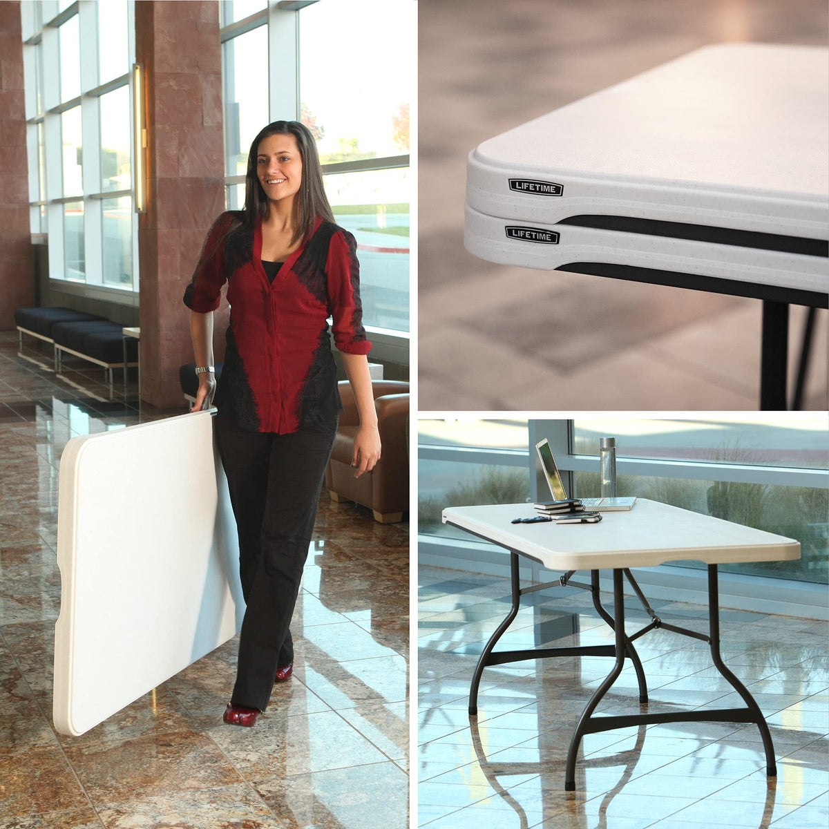White Granite Folding Tables G29525