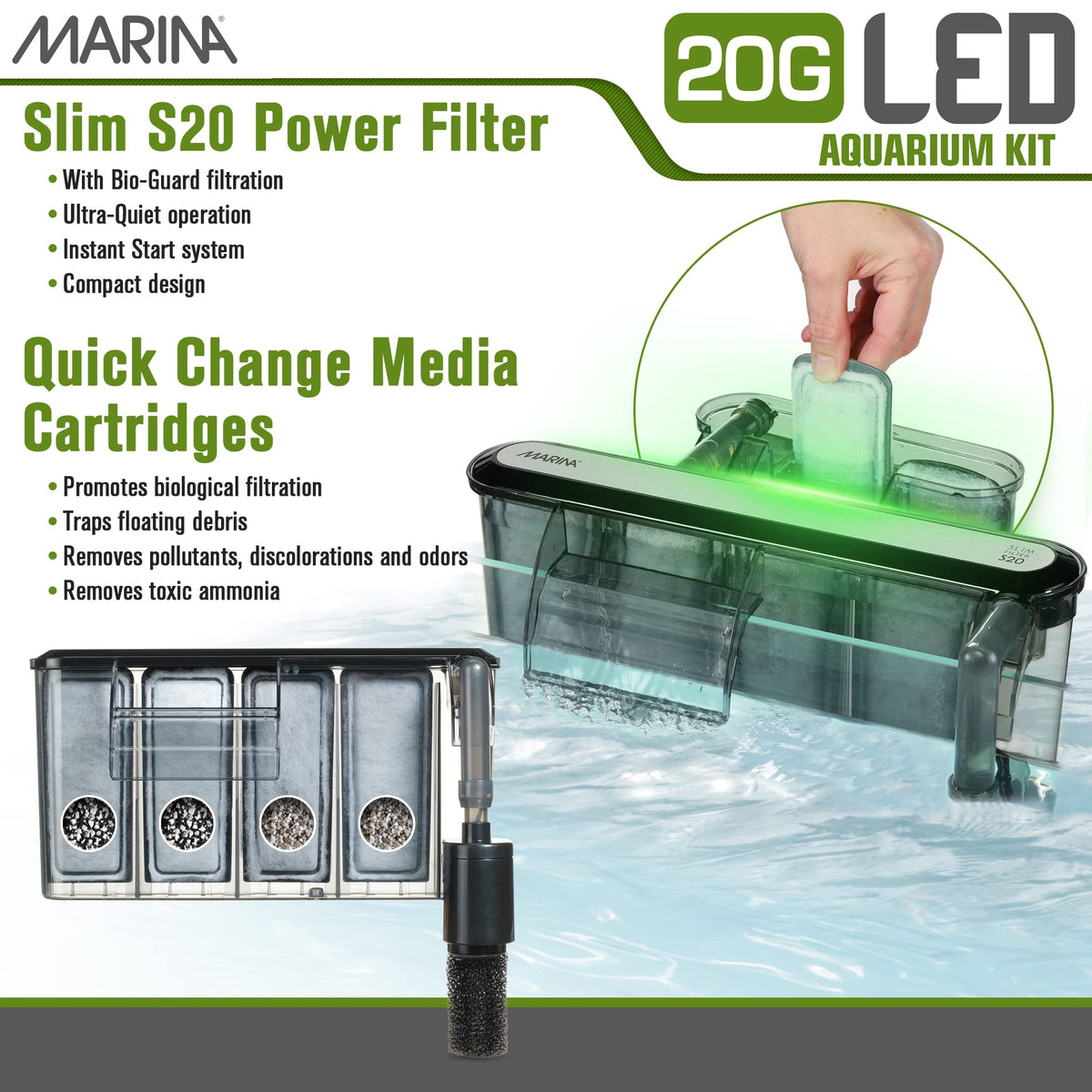 20 Gallon LED Aquarium Kit with Filter E23263