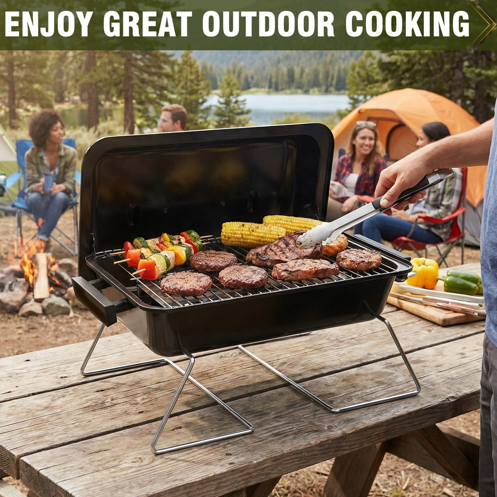 Portable Propane Gas Grill with Foldable Legs S98217