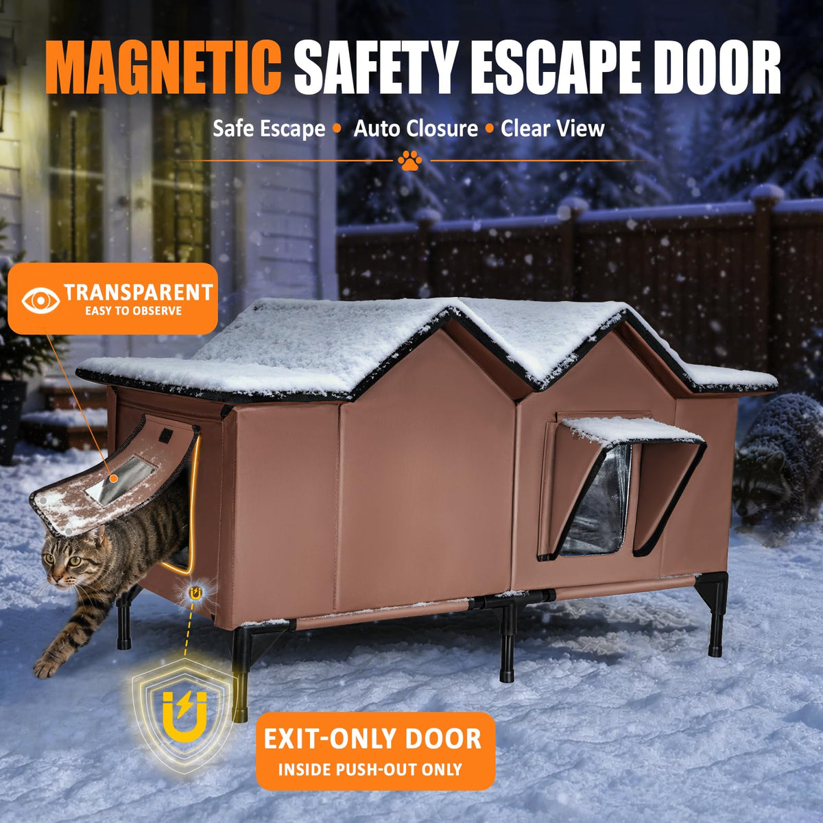 Weatherproof Heated Cat House U8031